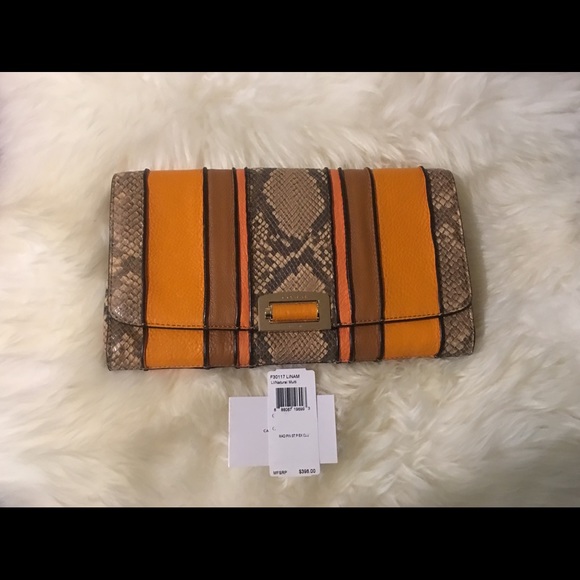 Coach Madison Exotic Stripe Leather PinnacleClutch - Picture 4 of 4